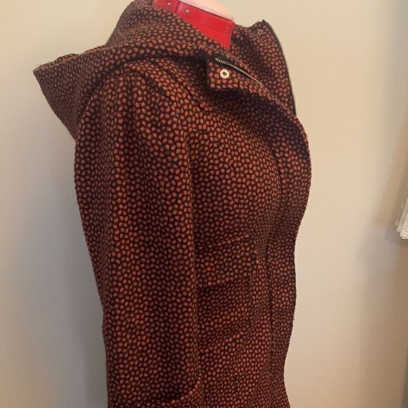 Rouge Par Womens Wool Cotton Blend Coat Hood Size S - Picture 2 of 15